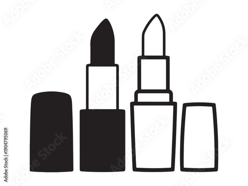 Lipstick Makeup Icon Vector Cosmetic Beauty Symbol