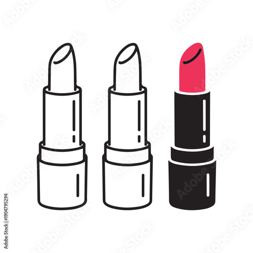 Lipstick Makeup Icon Vector Cosmetic Beauty Symbol