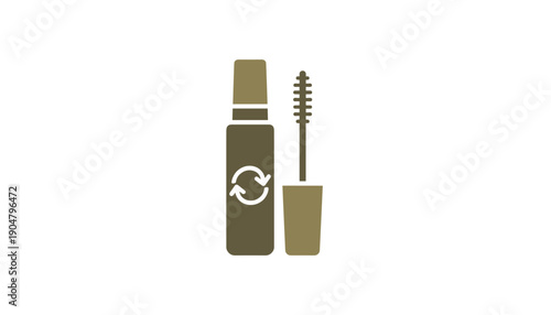 Cosmetic dropper bottle icon beauty product