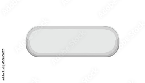 Empty white pill button shape web element