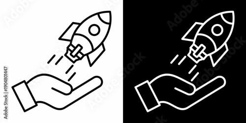 Startup White Icon Design Set