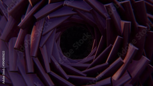 Purple 3d Scarry Tunnel Animation
