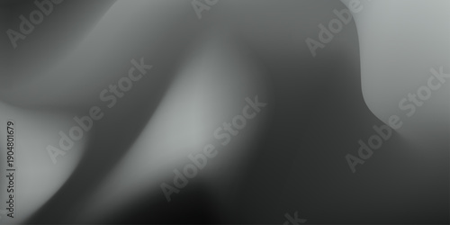 Gray 3D dynamic abstract light and shadow artistic wave futuristic texture pattern background.  gradient gray background with frosted glass effect texture. white silk fabric background copy space. 