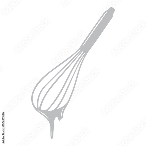 Whisk with dripping batter