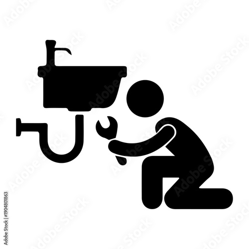 Plumber Fixes Sink Pipe