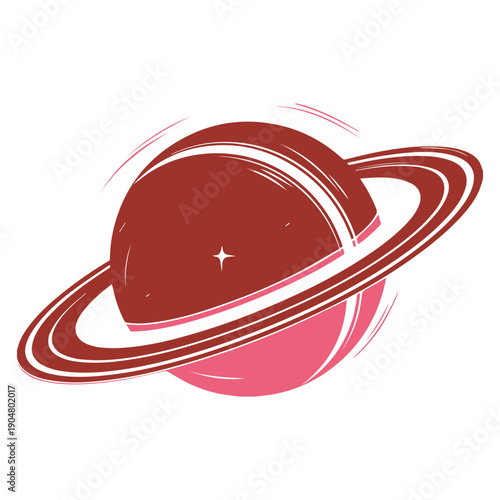 Celestial Ringed Planet