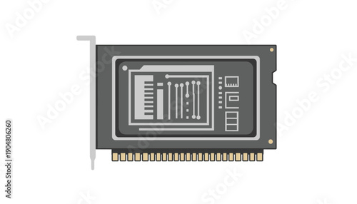 Computer graphics card gpu icon hardware tech