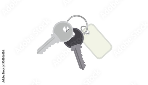 House keys on key ring security access