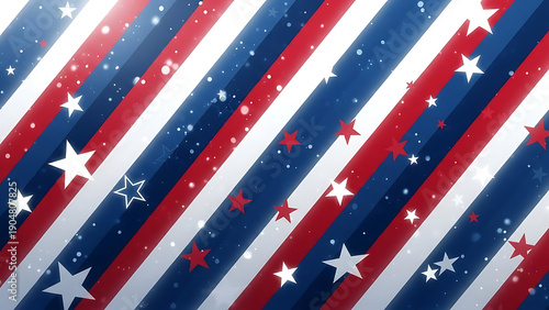 Patriotic american flag pattern with stripes and stars
