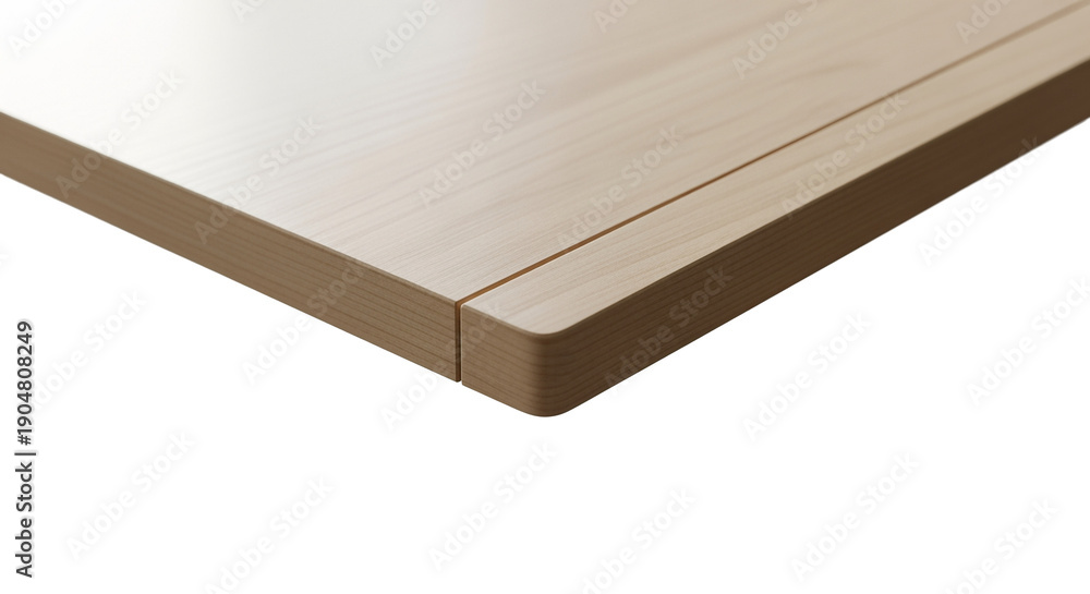 Fototapeta premium Light Wood Panel with Rounded Corner