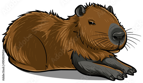 Capybara vector illustration