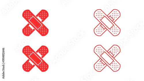 An icon set illustrating emergency response steps and first aid instructions.