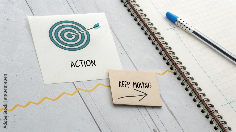 © Adi - Arrow hitting target diagram for business success and action