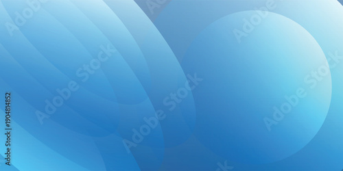 Abstract Blue Background With Soft Circles and Gradient for Web Banner and Desktop Use EPS10