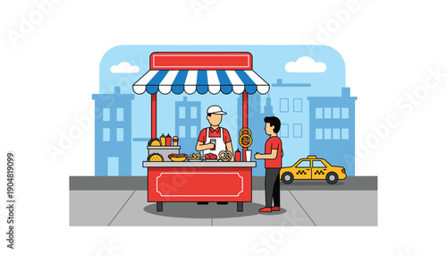 Street food vendor stall market shop