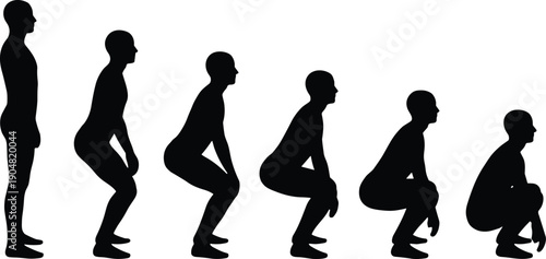 Big set of sitting people silhouettes on chairs, men and women seated in various poses, vector icons for architectural visualization