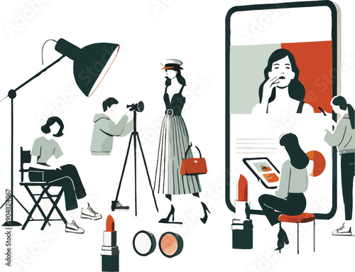 Fashion Photoshoot with Models and Makeup Artists Keywords: fashion, photoshoot, models, makeup