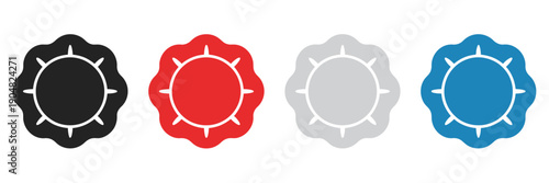 Firefighter Maltese Cross Icon emblem illustration featuring fire department badge and St. Florian symbol, vector design