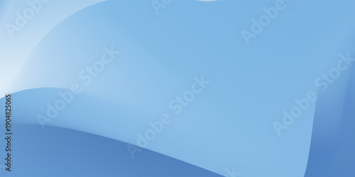 Maya blue and spring wood color gradient abstract background. Blue monochromatic abstract design. Curled waves of blue colors. Vector Illustration.