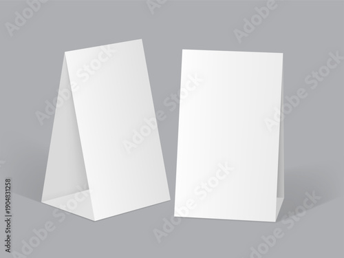 Blank table tent mockup