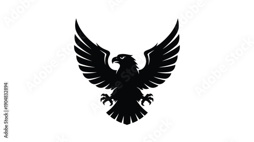 a striking black eagle with outstretched wings a powerful silhouette