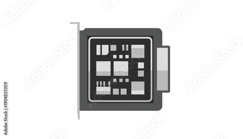 Computer graphics card GPU hardware icon