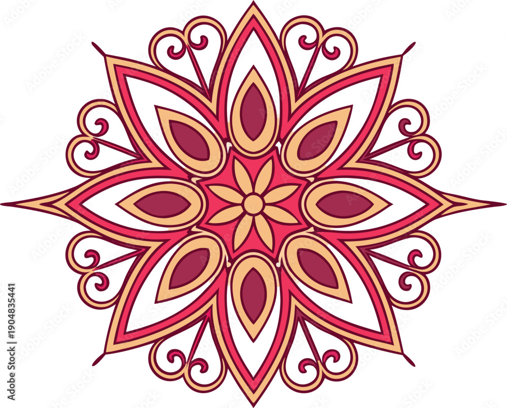 Fototapeta premium Modern Ornament Pattern Illustration. Ornamental Frame Design Illustration. Luxury Floral Ornament Illustration. Geometric Ornament Border Illustration. Decorative Pattern Ornament Illustration