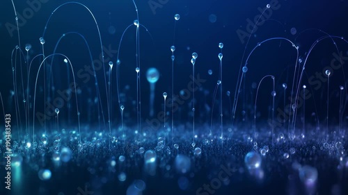 Abstract Quantum Computing Particle Logic Animation Representing Advanced Computation, Future Technology, and Scientific Innovation Concept Video