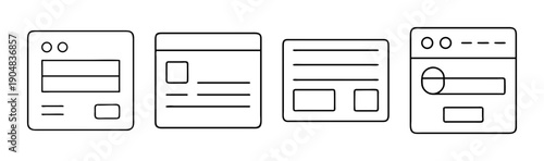 Web form input fields and UI elements for website design and UX