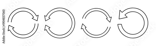 Four circular arrow icons for refresh, reload, and repeat functions.