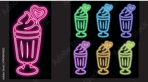 Milkshake LED Neon Sign - Neon Vibes® - Neon Vibes® neon signs