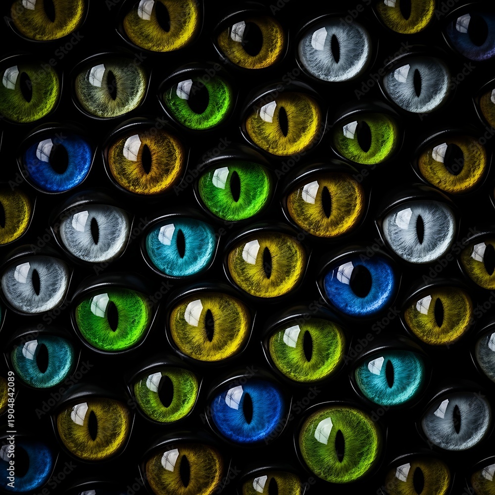 Fototapeta premium A vibrant abstract pattern of colorful glass bottles and beads forms a recycling industry row where green wine and beer bottles meet alkaline battery cells for rechargeable energy power