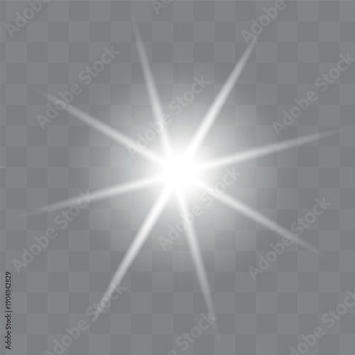 Vector transparent lens flare light effect sun bright sunlight