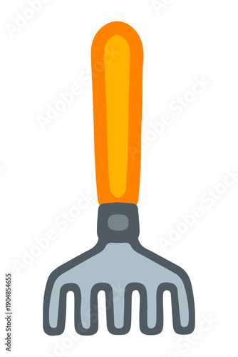 Vector illustration of garden tool rake. Основные RGB
