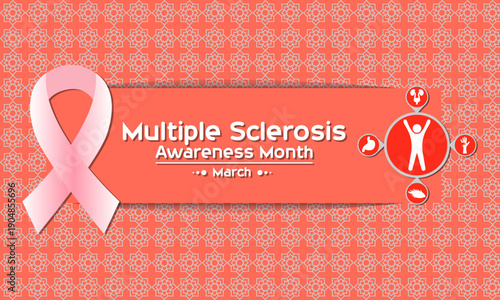 Multiple Sclerosis Awareness Month Background Promoting MS Support, Strength, and Hope