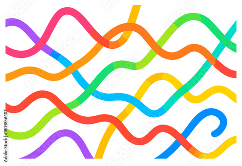 Rainbow Color Waves Abstract Background