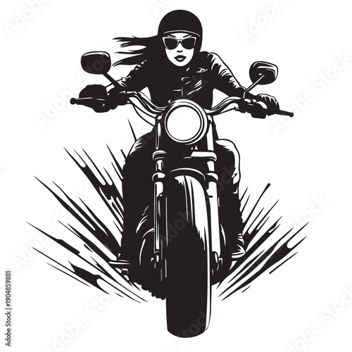 motorcycle silhouette vector