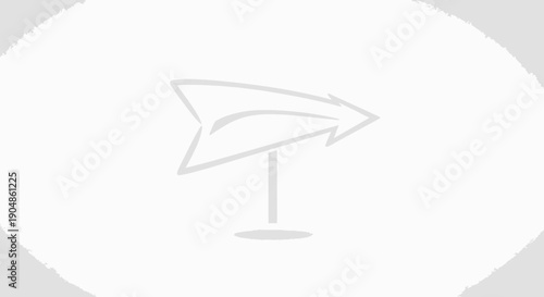 Gray Arrow Sign on Stand