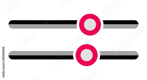 Red Circles on Horizontal Bars