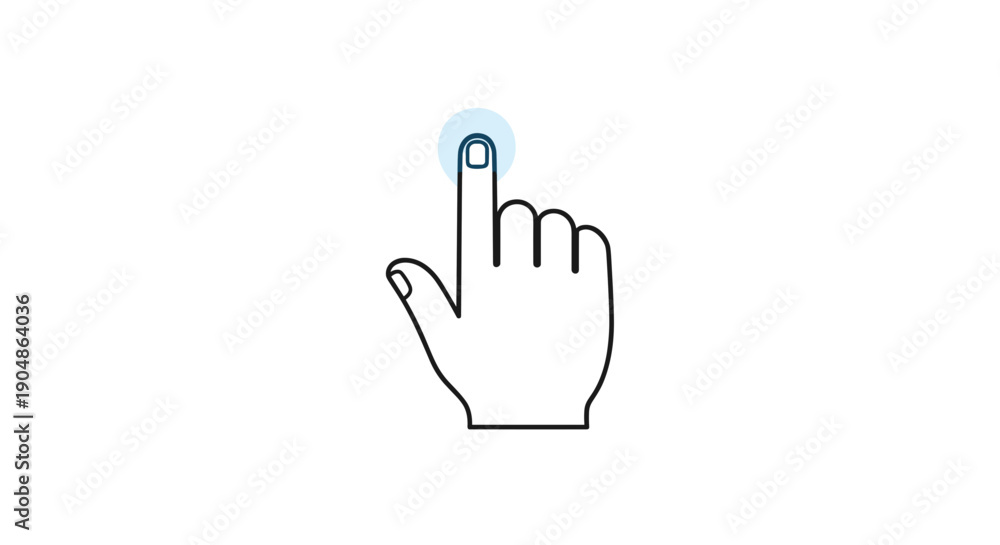 Obraz premium Hand with Index Finger Pointing Upwards 1.