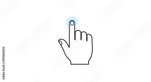 Hand with Index Finger Pointing Upwards 1.