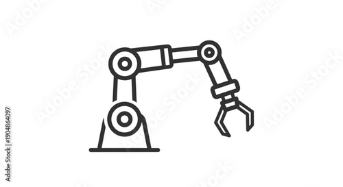 Industrial Robot Arm Machine Illustration 1.