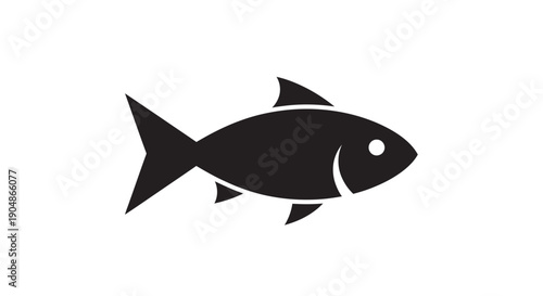 A blue tuna cartoon vector illustration featuring a marine animal with a sharp fin swimming underwater in the deep sea ocean water
