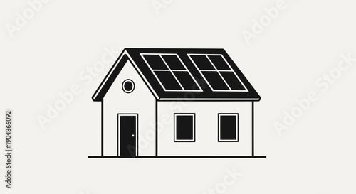 A 3d illustration of a residential house icon with a red roof and window isolated on a white background for real estate business and property construction