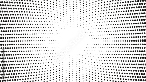 Abstract blue binary code background featuring a geometric halftone pattern of circular dots and a digital grid texture for a modern vector illustration wallpaper design