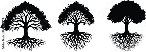 set of trees vector