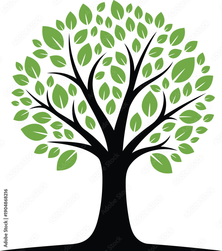 Obraz premium green tree with leaves