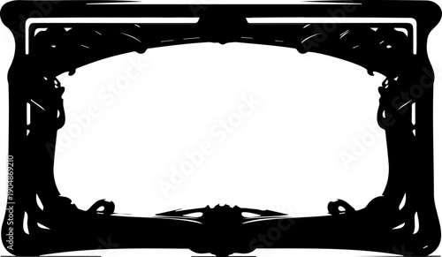 A black silhouette of a car front grille on a white background, vector graphic design