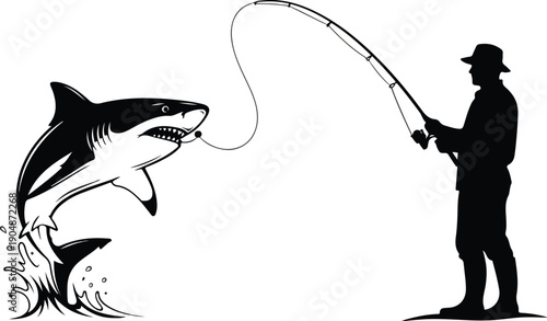 Emphasizes the thrill of catching a shark.