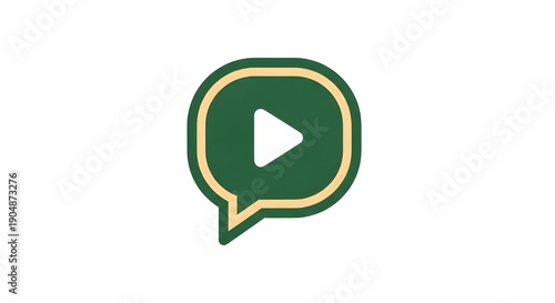 Free Download Chat Bubble Play Button Icon on White Background - GFXLoad